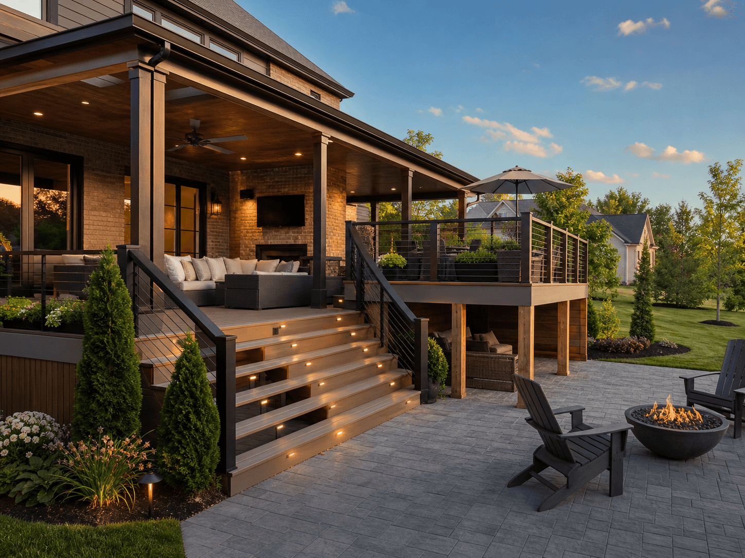 Concept illustration of a deck build by SG Landscaping
